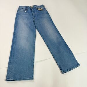 Mother Jeans Womens 29 Blue Mid-Wash High Rise Ankle Straight-Leg The Rambler Zi